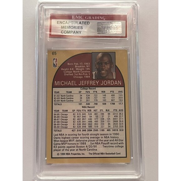 1990 Michael Jordan # 65 EMC GRADED MINT 9 VINTAGE EARLY JORDAN CARD THE GOAT - Picture 13 of 13